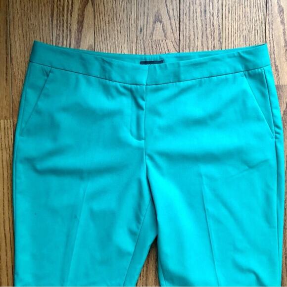 Vince Camuto Green Capri Stretch Women's Green Teal Pants Size 12 - Picture 2 of 9